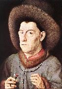 EYCK, Jan van Portrait of a Man with Carnation re oil on canvas